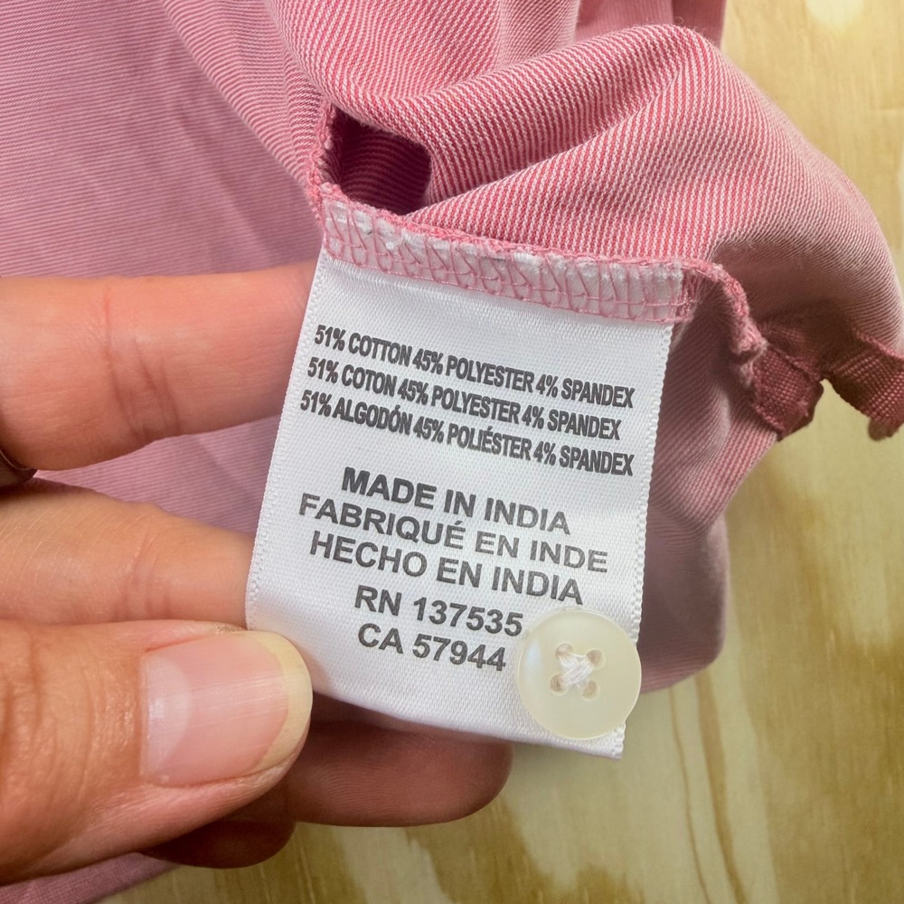 Mizzen + Main Mens Trim Fit Performance Polo Shirt Pink Heathered Medium M - Picture 3 of 8